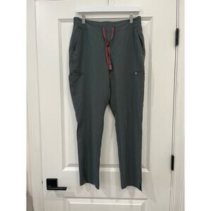 FIGS | Straight Leg Scrub Pants Slit Ankle Multi Pockets High Rise Green Size MP